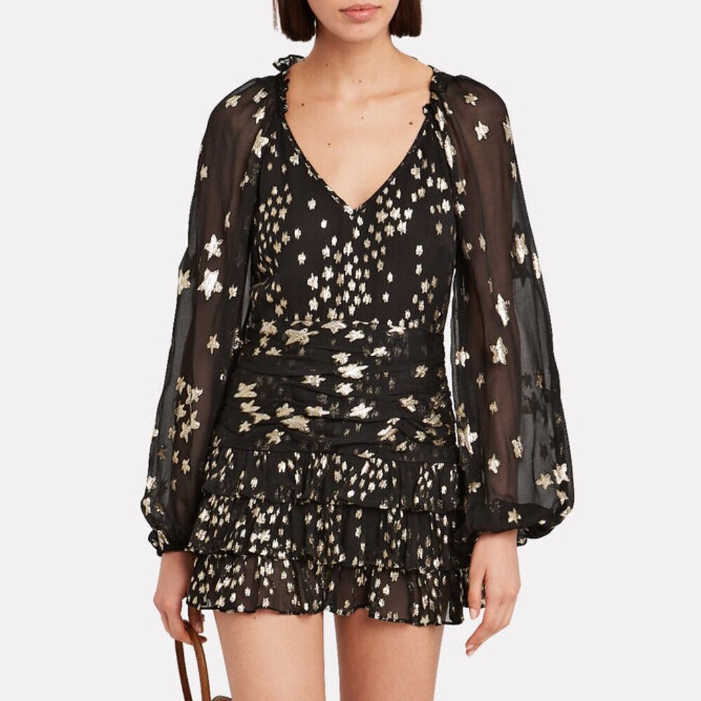 LoveShackFancy Rina Fil Coupé Mini Dress